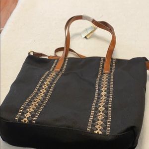 Lucky Brand black canvas tote